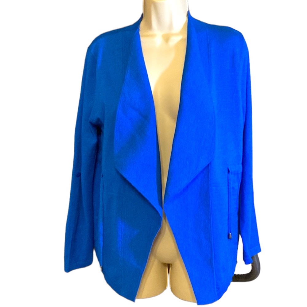Allison + Zoe Petite PXL 49% Rayon 29% Polyester 22% Nylon Blue Cardigan Sweater